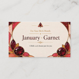 January Garnet Birthstone Customer Connection Shop Business Card