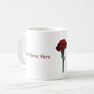January: Garnet Carnation Personalized Mug