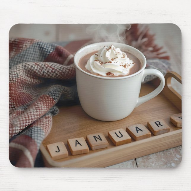 January Hot Chocolate Mouse Pad (Front)
