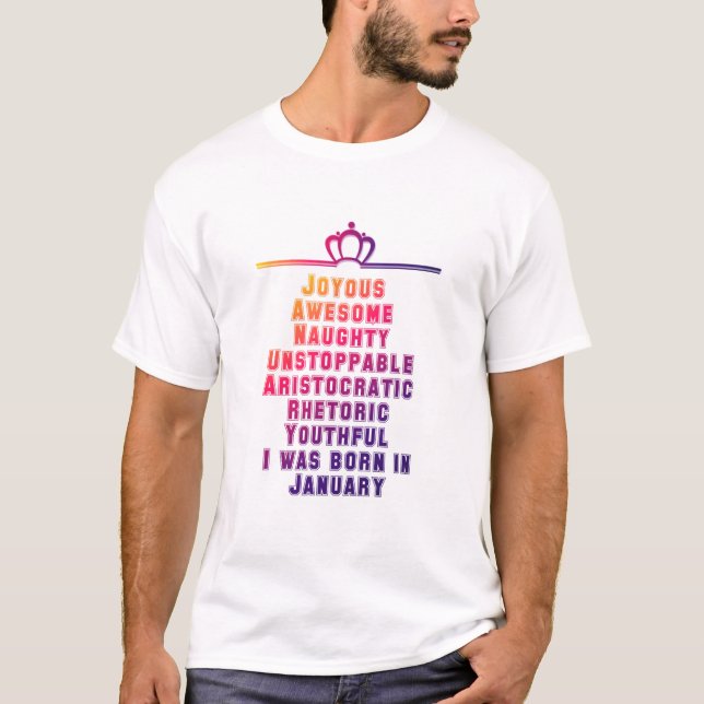 January month birthday quotes 1. T-Shirt (Front)