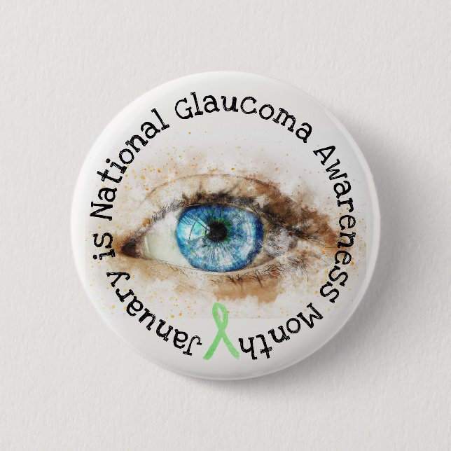 January National Glaucoma Awareness Month Button (Front)