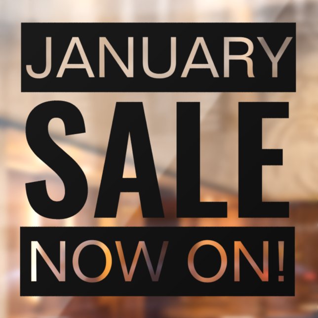 January Sale Black Window Cling (Sheet 2)