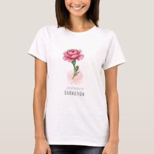 January Violet Birth Flower T-Shirt Watercolor