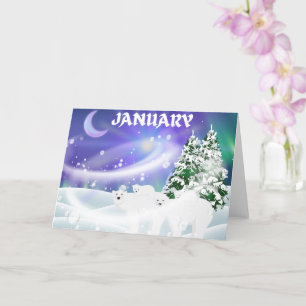 January Winter Greeting Card