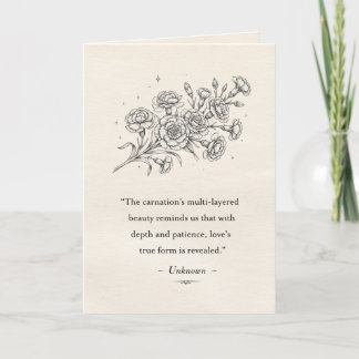 January's Carnation Card