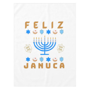 Januca, Feliz Januca, Menorah, Masada, Janucia  Tablecloth