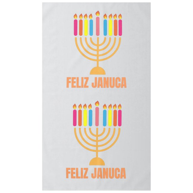 Januca, Happy Januca, Menorah, Masada, Janucia Tablecloth (Front)