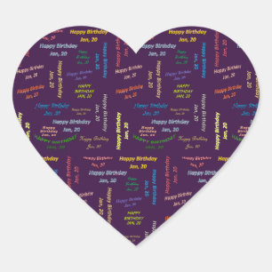 Janvier, 20 Anniversaire Sticker