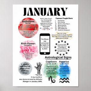 Janvier Fun Facts Poster