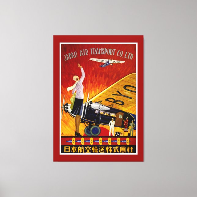 Japan Air Transport Canvas Print (Front)