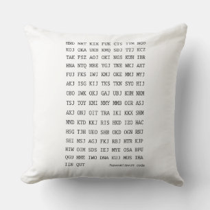 Japan Airport Code (Three letter Code) Throw Pillow