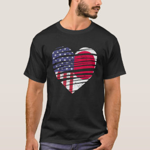 Japan American Grown Heart USA Patriot Heritage Mo T-Shirt