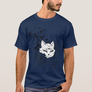 Japan Anime Mask Kitsune Style Samurai Oni Monster T-Shirt