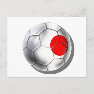 Japan Blue Samurai Soccer Team fans ball Postcard