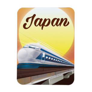 Japan Bullet Train travel poster Magnet