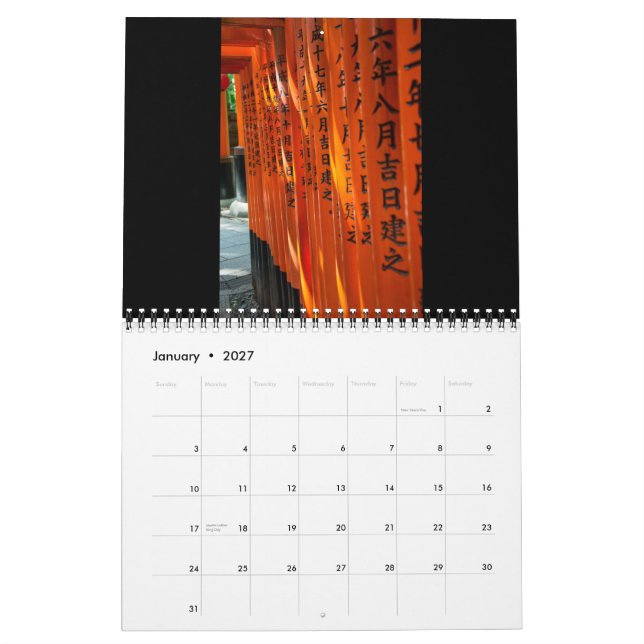 Japan Calendar 2015 (Jan 2027)