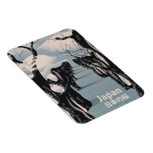 Japan cherry blossom Vintage travel poster Magnet