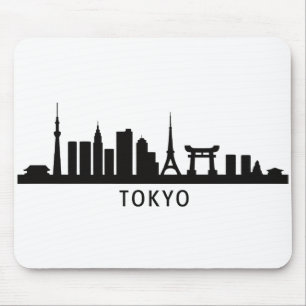 Japan Cityscape Travel Tokyo Skyline Silhouette Mouse Pad