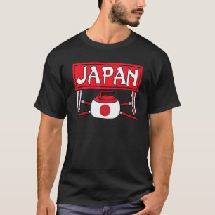 Japan Curling Broom Ice Sports Japanese Japan Flag T-Shirt