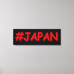 "#JAPAN" Cute Design. Buy Now Canvas Print