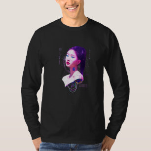 Japan Cyberpunk Vaporwave Ai Sci Fi Tokyo Aestheti T-Shirt
