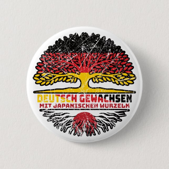 Japan Deutsch Baum Wurzel 2 Inch Round Button (Front)