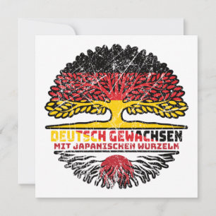 Japan Deutsch Deutschland Baum Wurzel Card