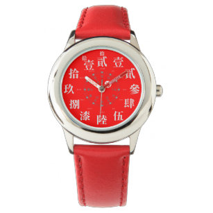 Japan difficult old kanji [red face] style watch