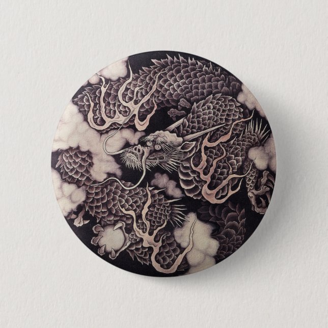 JAPAN DRAGOON 2 INCH ROUND BUTTON (Front)