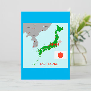 Japan Earthquake Seismic Map Invitation