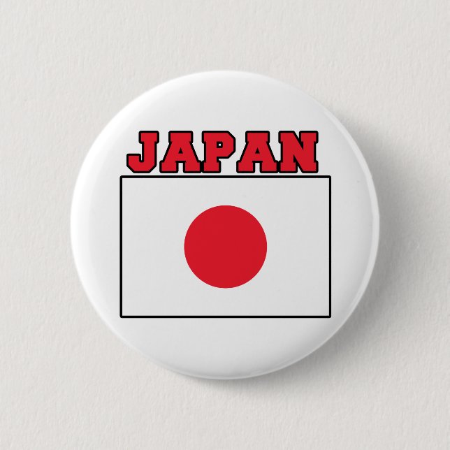 Japan Flag 2 Inch Round Button (Front)