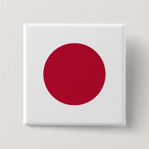 Japan flag 2 inch square button