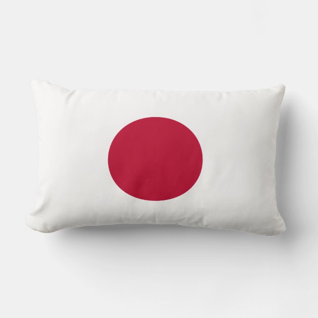 Japan Flag American MoJo Lumbar Pillow (Front)