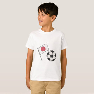 Japan flag and crayon-style soccer ball T-Shirt