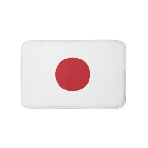 Japan flag bath mat