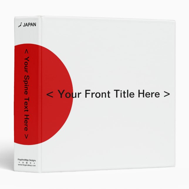 Japan Flag Binder (Front/Spine)