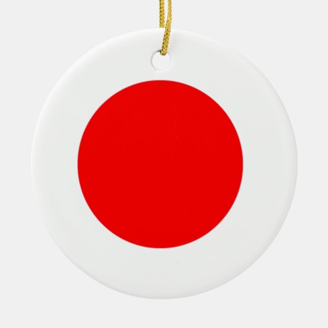 Japan Flag Ceramic Ornament (Front)