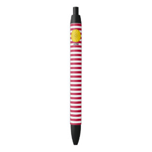 Japan Flag Cute Patriotic Black Ink Pen