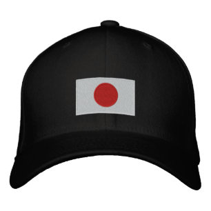 Japan flag embroidered flexfit wool hat