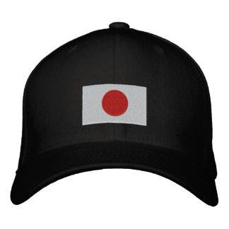 Japan flag embroidered flexfit wool hat