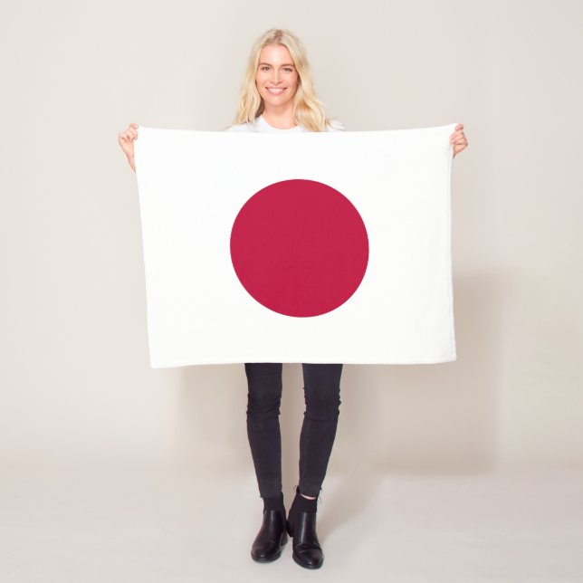 Japan Flag Fleece Blanket (In Situ)