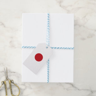 Japan flag gift tags