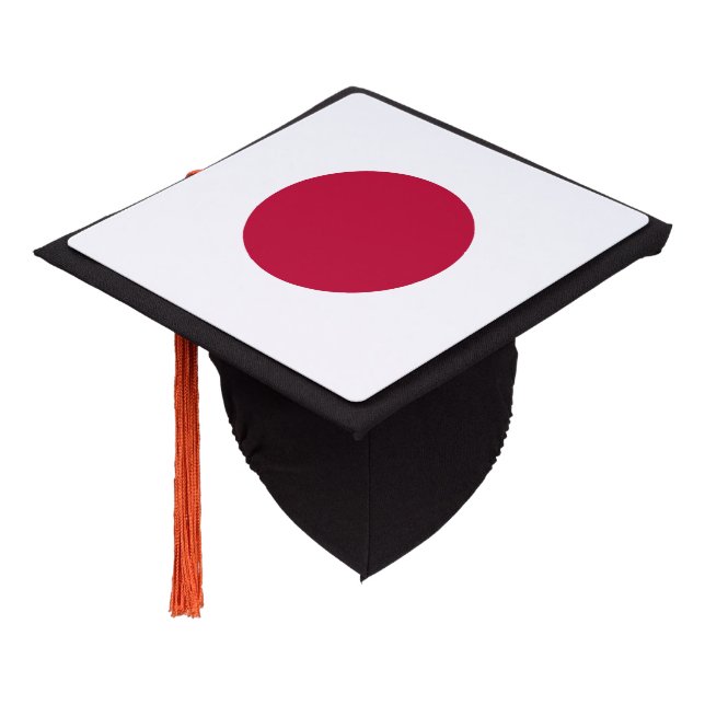 Japan Flag Graduation Cap Topper (Angled)
