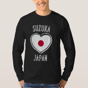 Japan Flag Heart Suzuka City T-Shirt