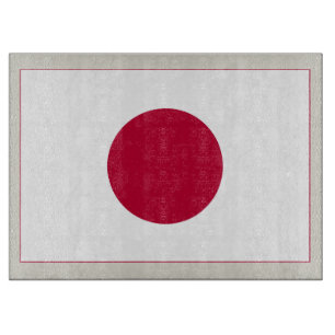 Japan Flag: Hinomaru, Nisshōki, Red Rising Sun Cutting Board