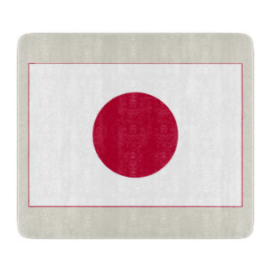 Japan Flag: Hinomaru, Nisshōki, Red Rising Sun Cutting Board