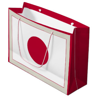 Japan Flag: Hinomaru, Nisshōki, Red Rising Sun Large Gift Bag