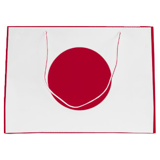 Japan Flag: Hinomaru, Nisshōki, Red Rising Sun Large Gift Bag
