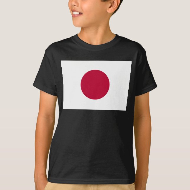 Japan Flag: Hinomaru, Nisshōki, Red Rising Sun T-Shirt (Front)