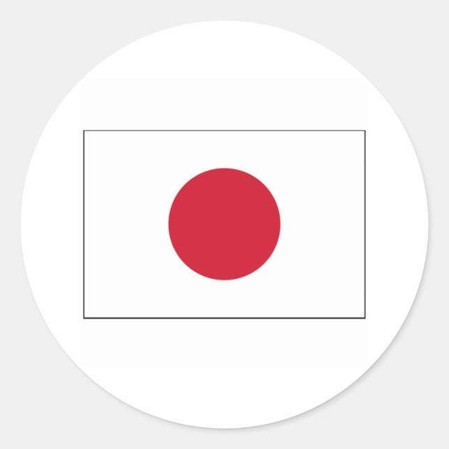 Japan FLAG International Classic Round Sticker (Front)